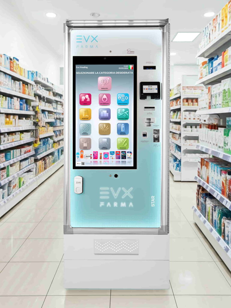 distributore EVX in una farmacia